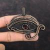 Faceted Mozambique Garnet Pendant Copper Wire Wrapped Pendant Evil Eye Pendant Handmade Copper Jewelry Genuine Gemstone Pendant Wedding Gift