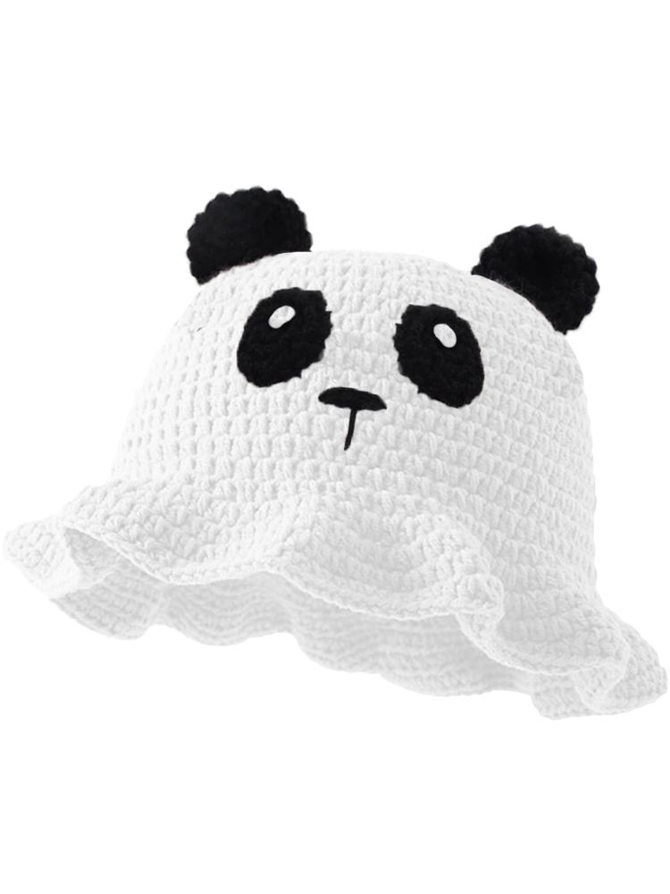 Нейтральная Шапка ручной вязки с мультяшными животными и милыми ушками, в хип-хоп стиле рыбака, с оборками, для вечеринки, косплея