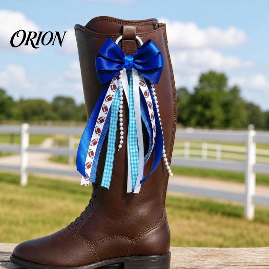 Boot Charm with Loop 2Pcs Ribbon Bow for Cowgirl Boots, Women Satin Western Decorations Hanging Ring, Universal Decoration Accessories