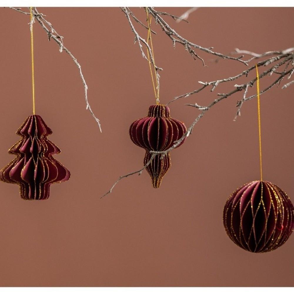 Paper Christmas Tree Honeycomb Ball Solid Color Christmas Tree Decoration Birthday