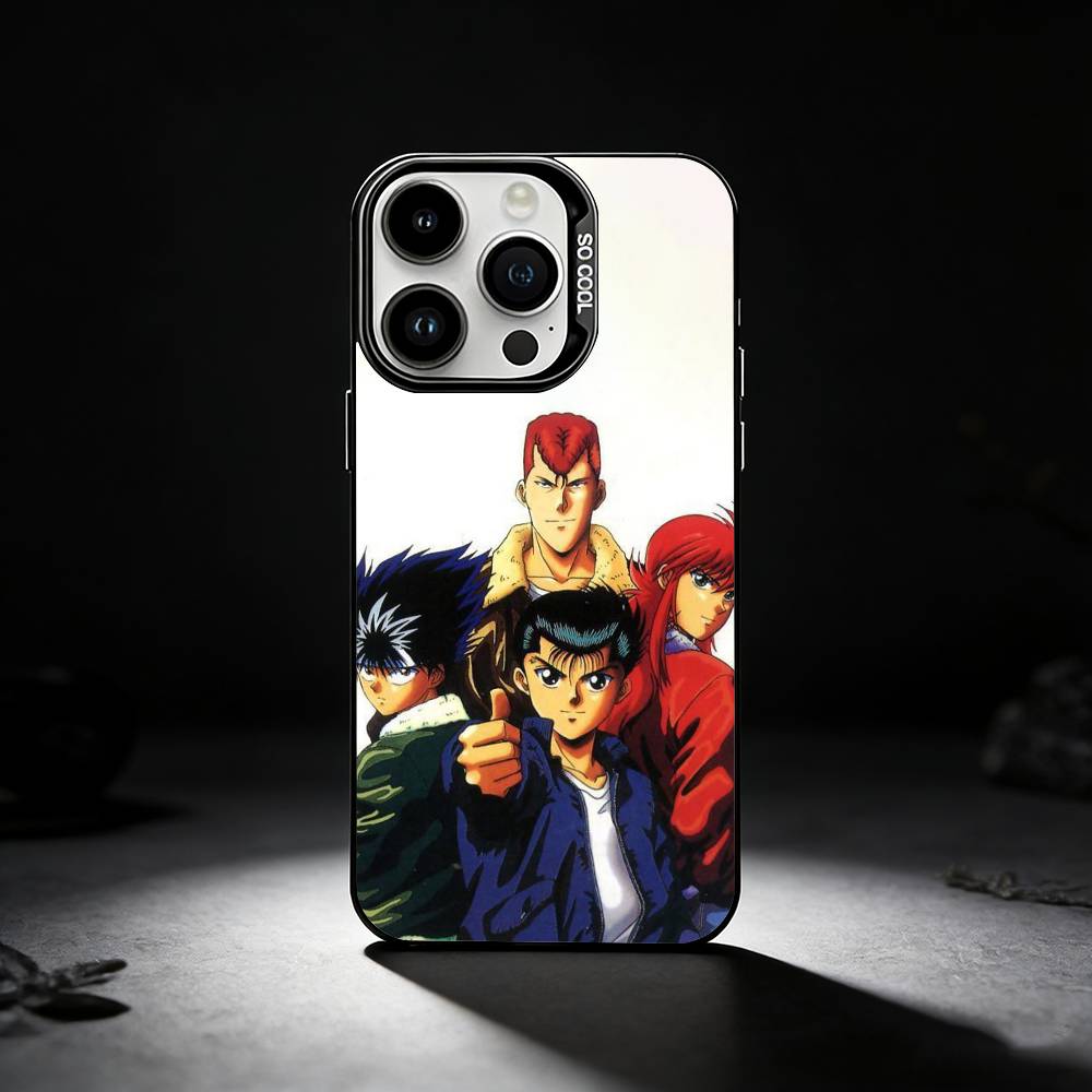 Comics Y-Yu H-HakushoS Phone Case For iPhone 17,16,15,14,13,12,11 Plus,Pro Max,XS,Colored silver phone case