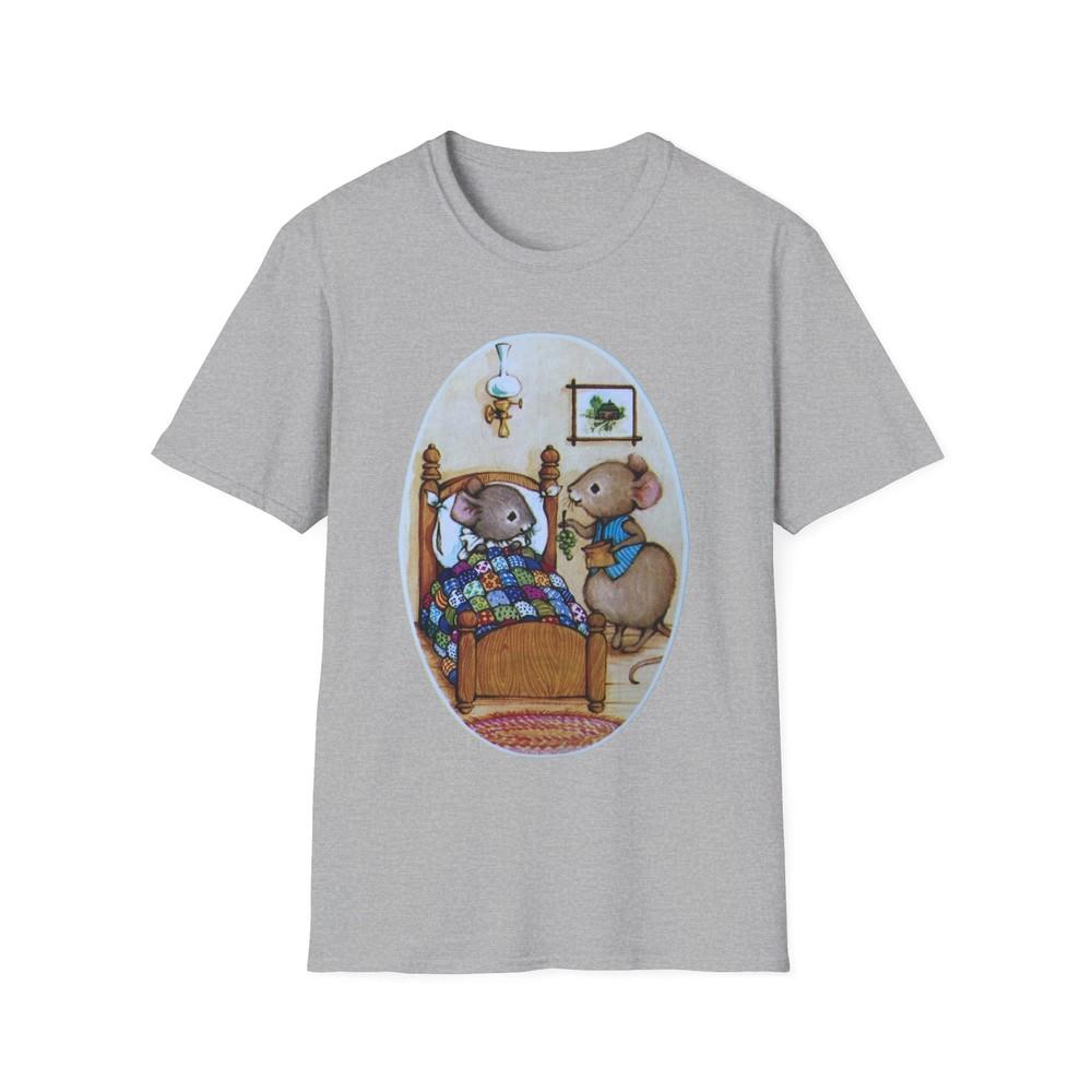 Vintage Mouse Illustration from a 1980s 'get Well' Greeting Card Tshirt