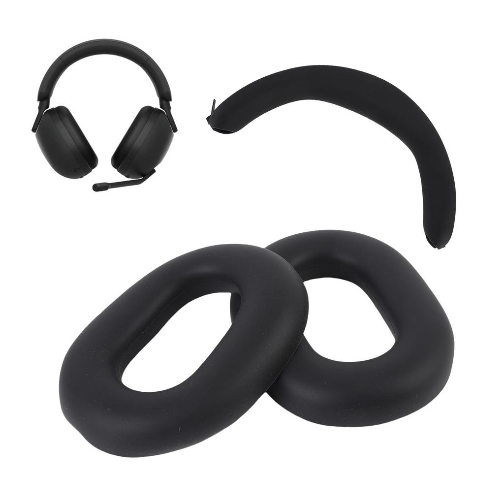 Headband Cover and Ear Cushion Covers Silicone Replacement Kit for INZONE H7 for INZONE H9 Headphone