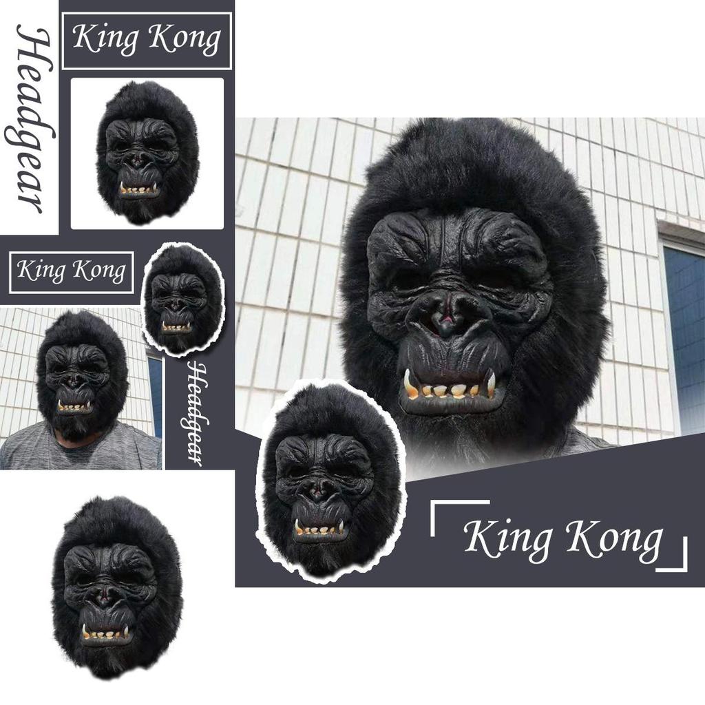 Premium Quality Halloween Cosplay Gorilla Dress Hood Mask Ideal For Spooky Party Accessories And Decorations