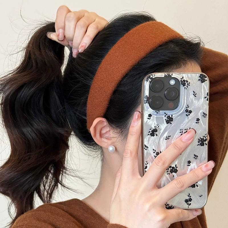 Осенне-зимняя шерстяная повязка на голову с широкими полями: Универсальный, Модный Аксессуар для Волос для Женщин