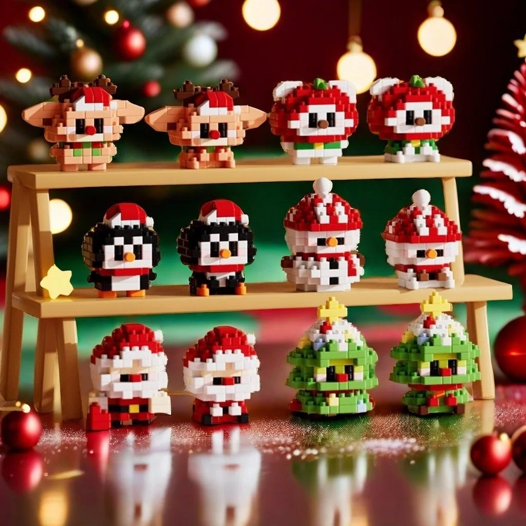 Новая рождественская серия Q edition строительные блоки головоломка сборка мелких деталей строительные блоки студенческая кукла модель подарок