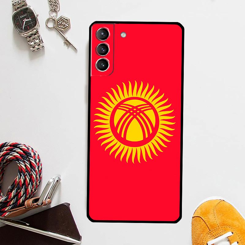 Чехол с флагом Кыргызстана для Samsung Galaxy S24 Ultra S20 S21 S22 S23 Plus S9 S10 S24 FE S25 Ultra Чехол Coque