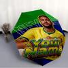 Personalized Name Brazilian football player Print Umbrella, UV Shielding. It Has Eight Sturdy Ribs for Outdoor Use And Perfect As a Holiday Gift