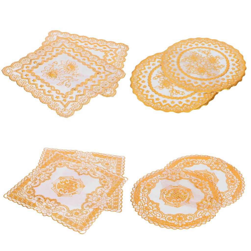 2 шт. 20x20 см салфетки для стола золотые салфетки подставки под кофейные чашки для свадебных вечеринок