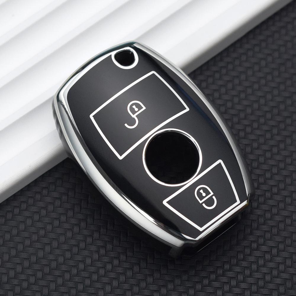 TPU Key Case Cover 2/3Button Shell Fob for Mercedes Benz W204 W463 W176 W251 W205 A200 A260 A C R G Class GLA CLA GLK GLC CLS BM1