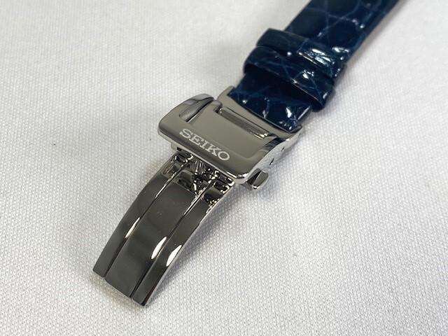 L0EZ112J9 SEIKO Dolce Exceline 12 мм Кожаный для и Ремешок, Крокодил, Темно-синий, SWCW105/ 1B25-0AM0
