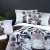 Комплект постельного белья из 3 предметов «Белый тигр» — пододеяльник и наволочки с ярким HD-принтом, мягкие и уютные — идеально подходят для спальни, гостевой комнаты
