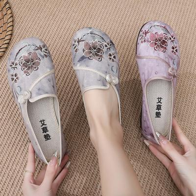 Новые старые пекинские тканевые туфли женские ретро этнические туфли с вышивкой удобные мягкие подошвы женские одинарные туфли модные национальные туфли для мам