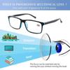 Retro PC Reading Glasses Decorative Glasses Black Blue Frame Glasses Square Frame Plain Glass Spectacles Readers