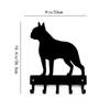 1pc Boston Terrier Dog Key Rack & Leash Hanger - 9 Inch/6 Inch Wide Metal Wall Art for Stylish Organization