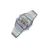 Casio Серия VINTAGE-L цифровой дисплей маленький квадратный часы розовый электронные водонепроницаемые кварцевый механизм стальной ремешок японские и LA680WA-2C
