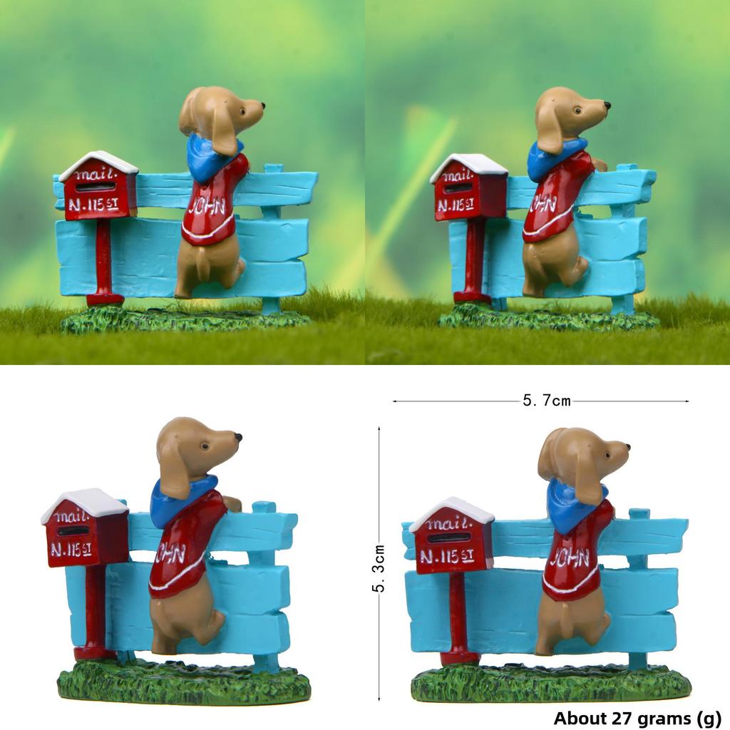 Sign Lawn Dog Resin Ornament For Garden Landscaping And Kids Gift Holiday