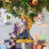 Delightful Snow White Ariel Belle Rapunzel Acrylic Pendant Ornaments Xmas Tree Decor