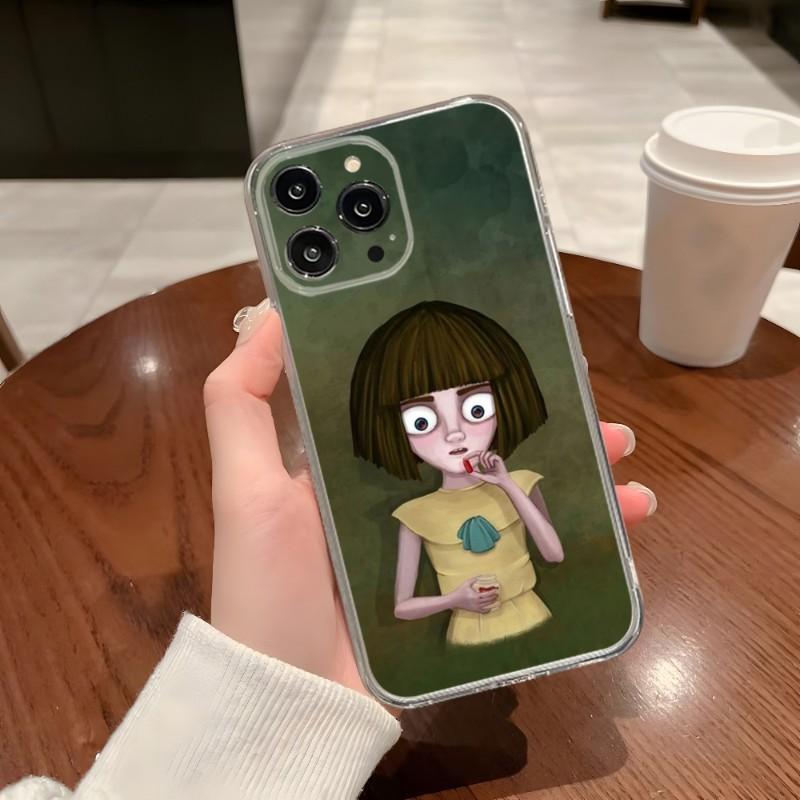 Чехол для телефона Fran Bow для iPhone 15 14 Pro 13 Mini 11 12 Max Xr X Xs 7 8 Plus 6 Прозрачный силиконовый чехол