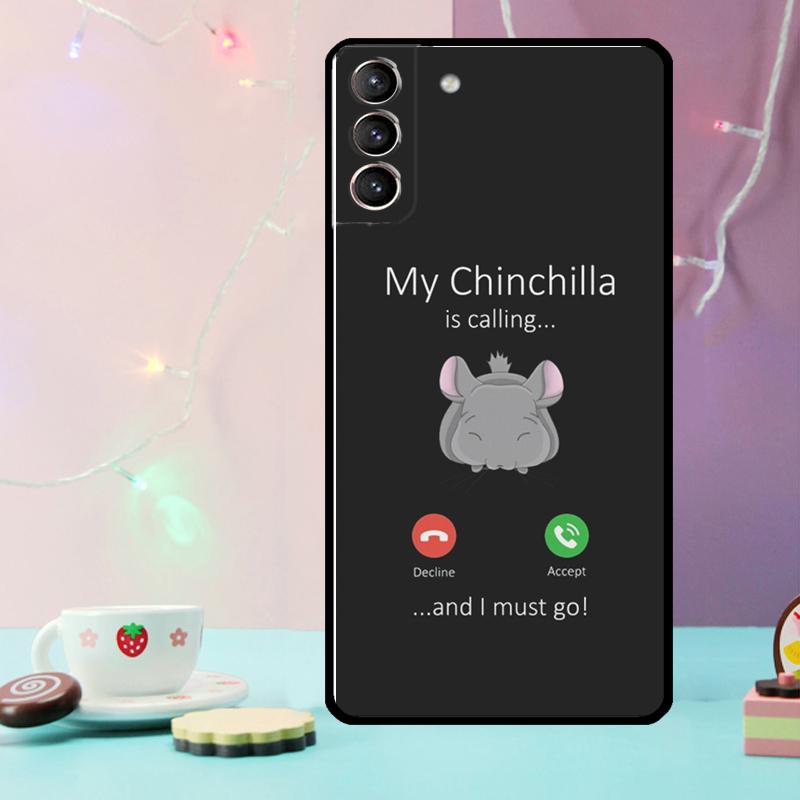 Cartoon Chinchilla Phone Case For Samsung Galaxy S24 Ultra S20 S21 S22 S23 S25 Ultra S9 S10 Plus S24 FE Cover