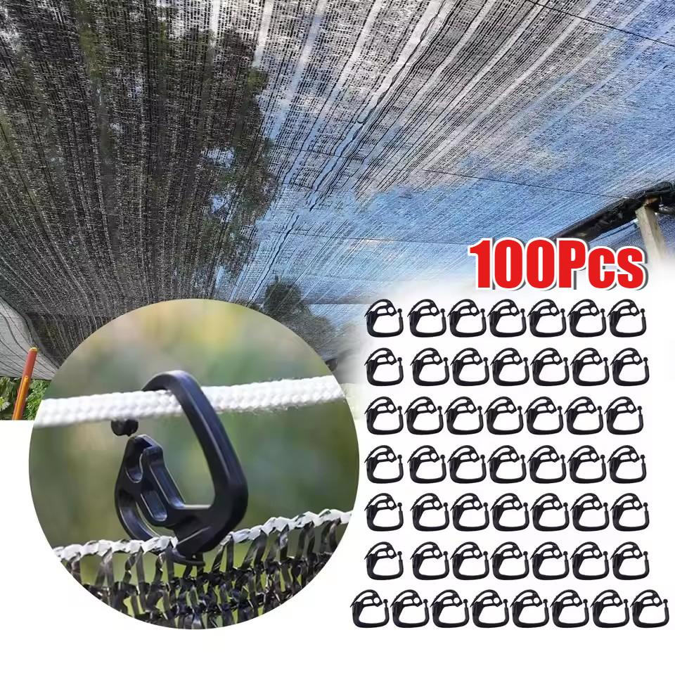 Многофункциональные пластиковые круглые зажимы для тента, садовая солнцезащитная сетка, фиксирующий зажим, многоразовый для кемпингового тента, крючок для сетки от птиц