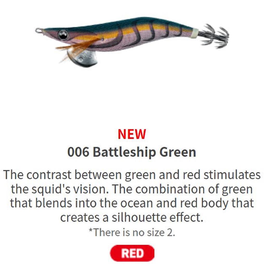 Yamashita Live Egi-O-Q Squid Jig 3.0-15grams-3.5-4 Sec Per M GKGR (3931)