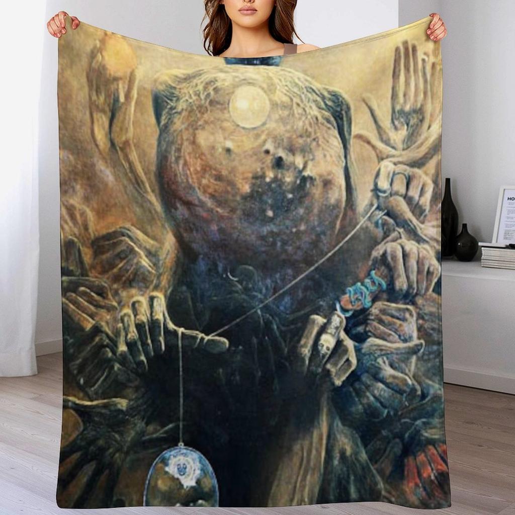 Untitled by Zdzisaw Beksiski Throw Blanket Machine Washable Soft Warm Blanket