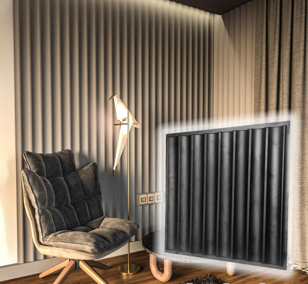 3D Wall Panel Mold for Gypsum, Plaster or Concrete Tile for Decorative Wall Panels 'Fashion'