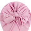 Детская шапка с большими бантами, однотонная весенне-осенняя детская шапка для девочек, мягкая эластичная детская шапка-тюрбан для малышей, шапка-бини