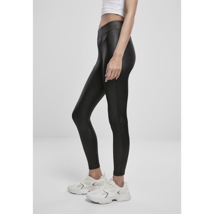 Legging femme - Urban Classics - Imitation cuir - Noir - Fitness - Running