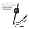 CTCE1 3 - in - 1 Retractable Multi - Charger Cable with Micro USB and Type - C For BMW X1 X2 X3 X5 X4 X6 F20 F10 F07 E70 E46 / Sticke