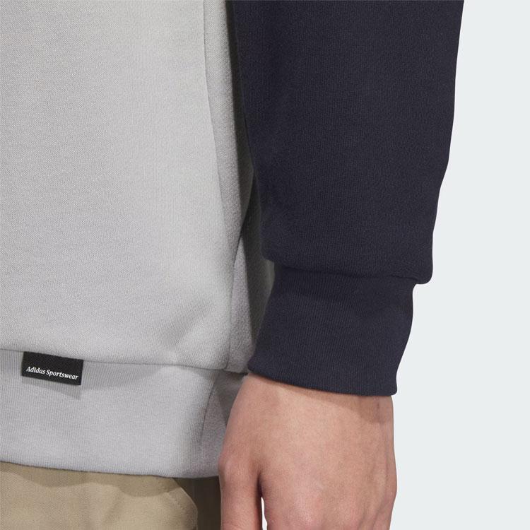 Adidas Маленький вышитый логотип в стиле пэчворк, спортивный повседневный пуловер с круглым вырезом, толстовка для мужчин, топы, легендарный чернильно-синий JE6112