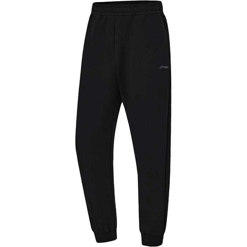 Li Ning Badminton Series Simple Sports Comfortable Breathable Casual Pants Men Bottoms Black AKLTD53-1