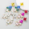 Women's Drop Earrings Star Alloy Inlaid Color Crystal Geometric Creative Temperament High Quality Earrings