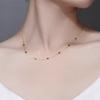 Vin14K Позолоченное Изящное Зеленое Прямоугольное Кубическое Циркониевое Ожерелье Тонкая Змеиная Цепь Минималистичный Ежедневный Чокер Украшение на Шею для Женщин