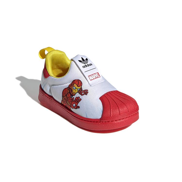 Adidas Originals Superstar 360 Abrasion Resistant Low top Toddler Shoes White Red Yellow Infant And Toddler FX4883