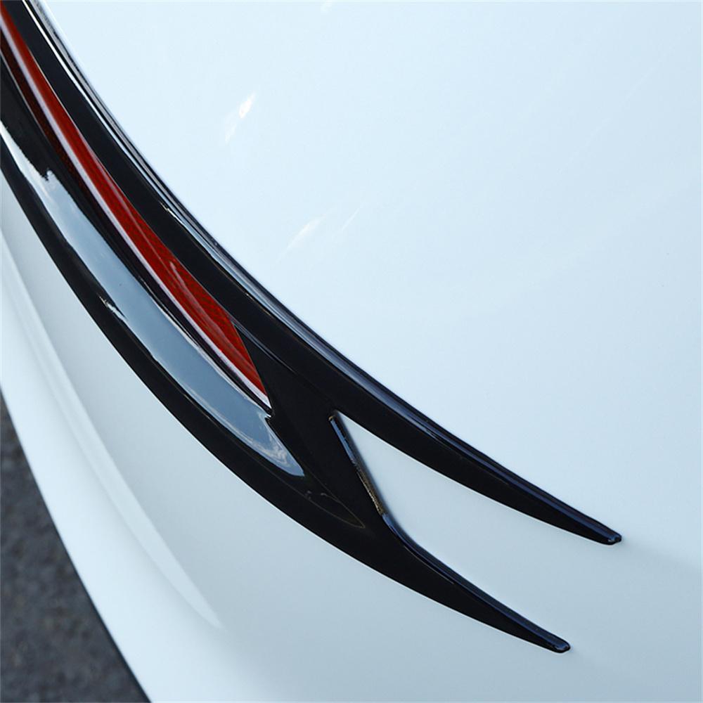 2x Rear Bumper Reflector Fog Light Covers Trim Gloss Black For Honda Civic 2022+