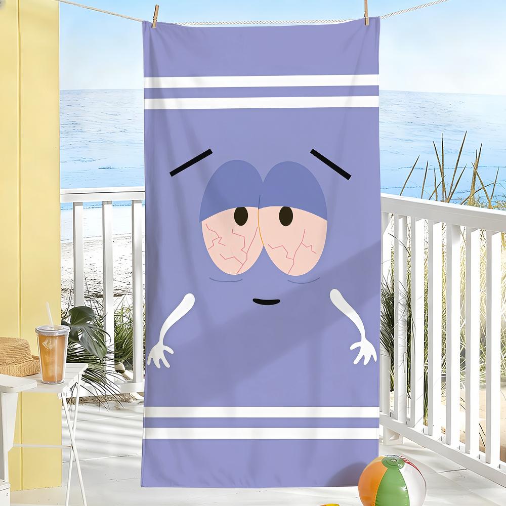 Мультяшное Забавное Полотенце T-Towelie Быстросохнущие Пляжные Полотенца Подходят Для Бассейнов, Кемпинга, Йоги И Тренажерного Зала