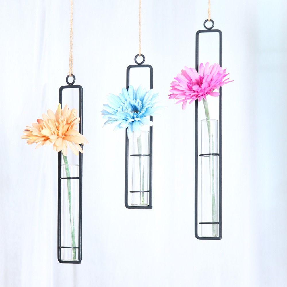 Thickened Hanging Glass Planter Wall Hanging Glass Vase Creative Test Tube Vases Home Decoration