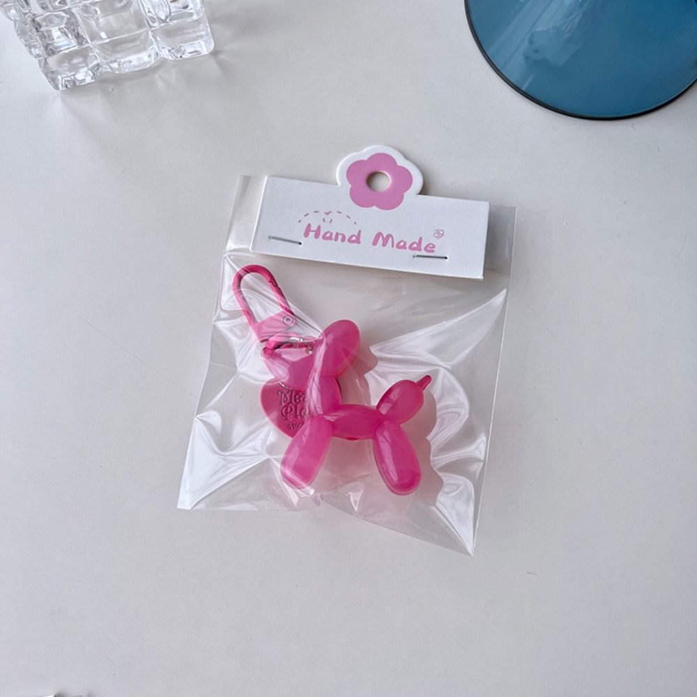 Dog Jelly Balloon Puppy Keychain Love Pendant Cartoon Puppy Pendant Creative   Women
