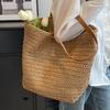 Соломенная сумка большой вместимости Женская новая сумка через плечо для поездок на работу Пляжная сумка для морского отдыха Плетеная соломенная сумка-тоут для женщин