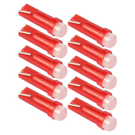 10 шт. T5 индикаторная лампа светодиодные лампы высокой яркости 12 В автомобильная приборная панель керамическая сигнальная лампа COB для автомобиля