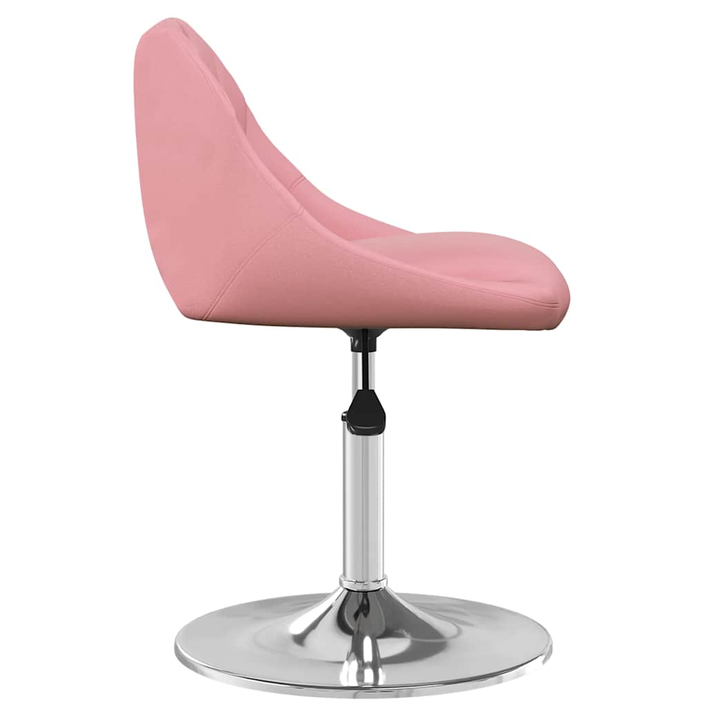 Dining Chairs 2 pcs Swivel Pink Velvet