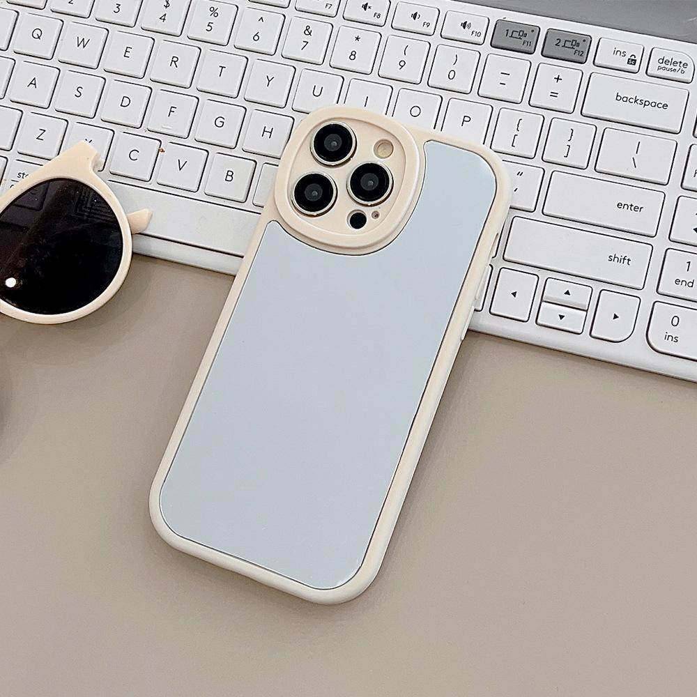Зеркало Подходит для IPhone13 Apple 14Pro Max Чехол для мобильного телефона 16 Высокое качество 15Pro Простой 12 Зеркало для макияжа