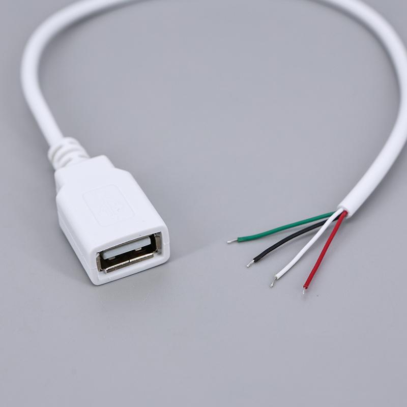 5V USB 2.0 Женский Мужской 4-контактный Проводной Кабель Питания Разъем Зарядки Удлинитель белый 0.3м 1м для компьютерных аксессуаров