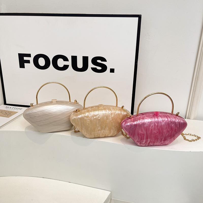 Женская сумка 2025 новая европейская и американская модная нишевая вечерняя сумка акриловое гусиное яйцо персонализированная сумка-коробка