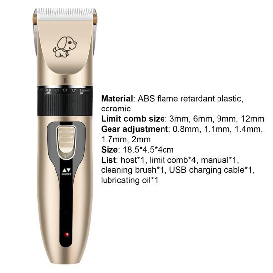Машинка для стрижки домашних животных с зарядкой через USB, перезаряжаемые инструменты для ухода за шерстью, мощные, острые, электрические