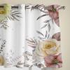 Растения Цветы Акварельные оконные шторы для гостиной Спальня Шторы Современные кухонные жалюзи Портьеры Шторы