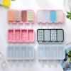 4 Cavities Simple Ice Cream Silicone Mold With Lid Popsicle Ice Cube Tray Mold Homemade Cheese Sticks Gifts Kitchen Accessories