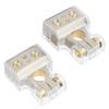 2 Pcs Battery Terminal Connectors 0 2 4 6 8AWG with Shims Protector Cover for Cars Caravans RVs Trucks Pickups